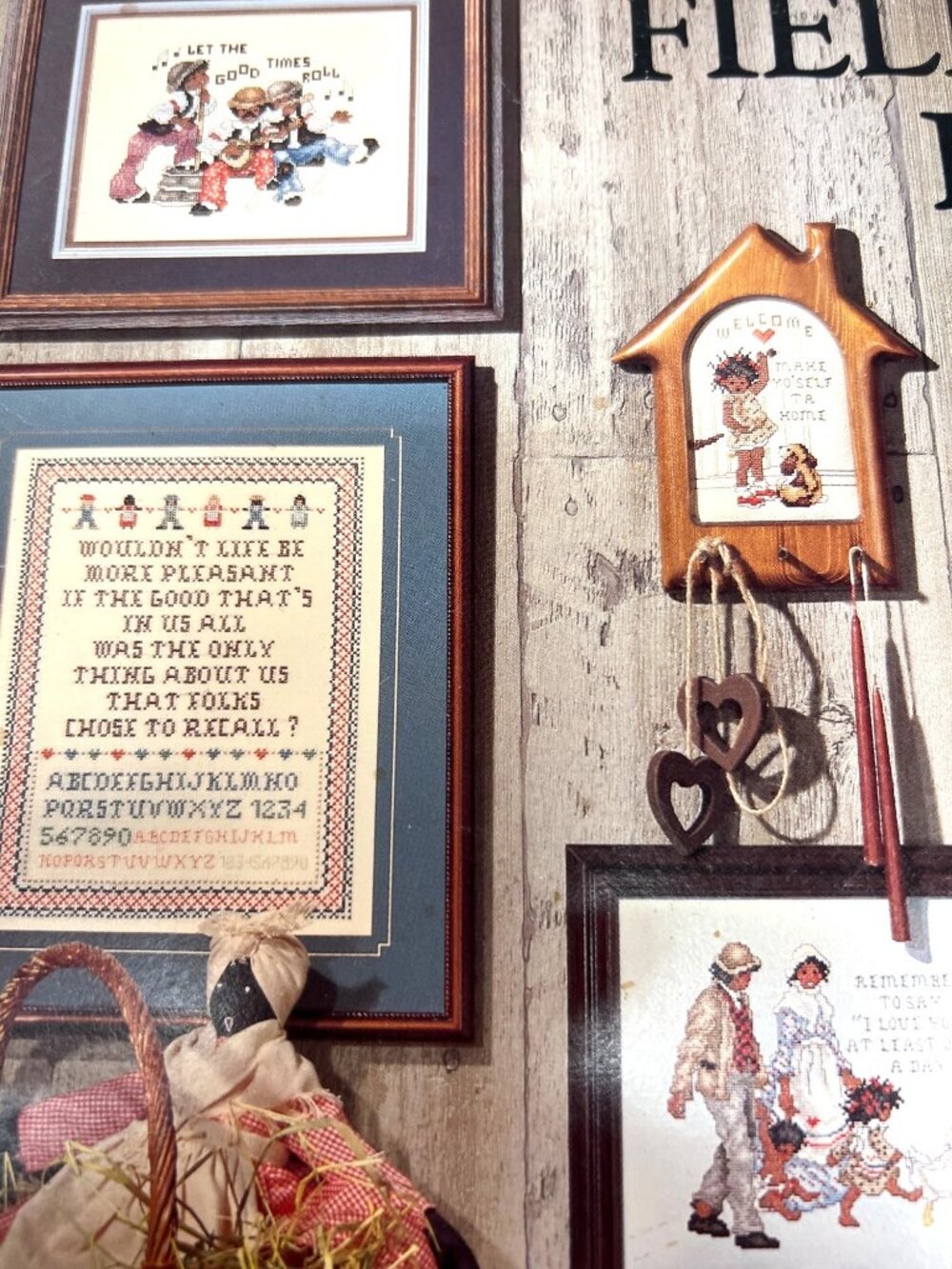Fields Of Dixie Cross-Stitch Pattern Book Southern-Inspired Designs Framed Art